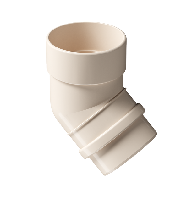 Колено водосточное 45˚ Lux, латте - 1